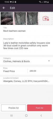 Image 1 of Leather motorbike trousers size 8 in great condition,,,,,,,,