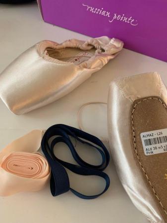 Image 3 of Ballet shoes pointe,  pink satin brand new