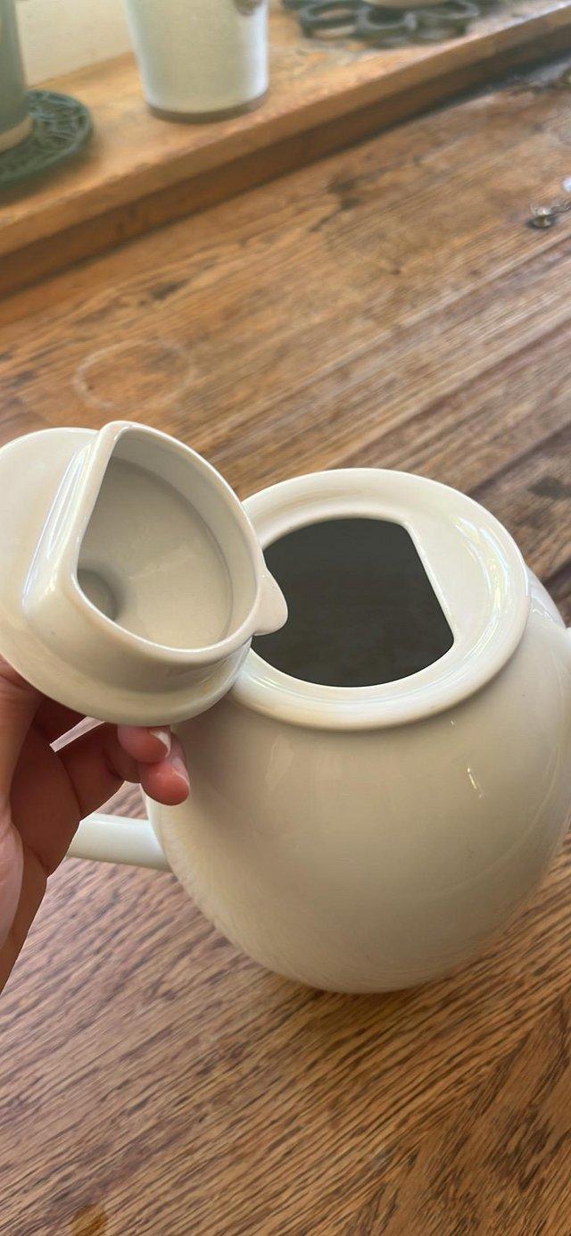 Preview of the first image of Italian white Seabring teapot - no chips or cracks.