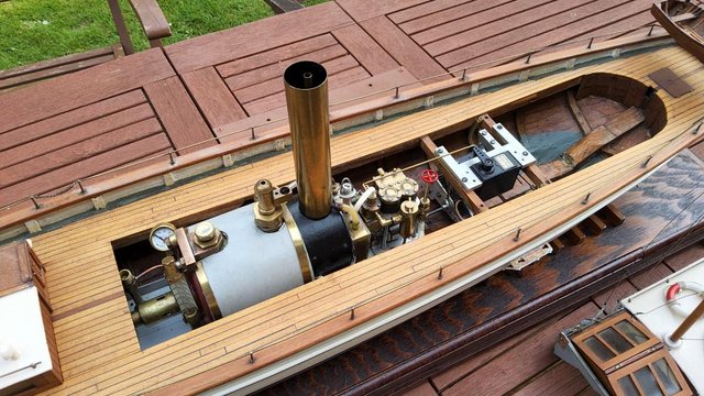 Image 6 of Model boat live steam,45 inch museum quality steam yacht