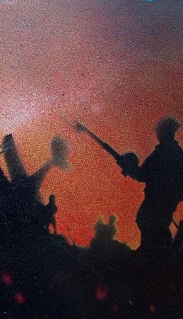 Image 3 of Tommy's advance ww1 the Somme acrylic spray art paiting