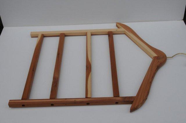 Image 2 of Wooden Ladder Trouser Hanger Four Rungs Space Saving Design