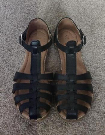 Image 2 of Lovely Girls Black M&S Leather Sandals - Size UK 2   BX26