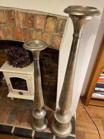Image 1 of 2 Large floor standing candle sticks