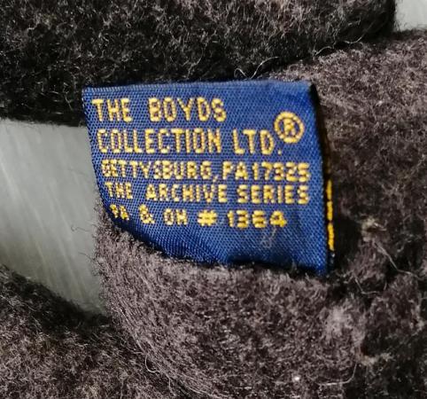 Image 24 of A Dark Grey Boyds Collector Bear.The Archives Series.