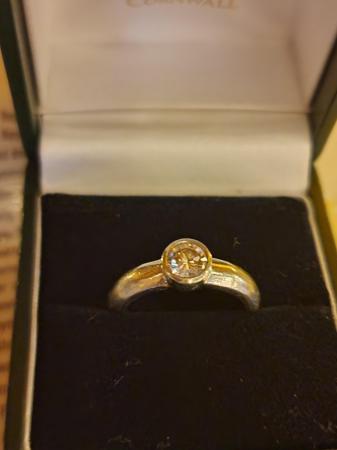 Image 3 of Half carot Diamond Platinum ring