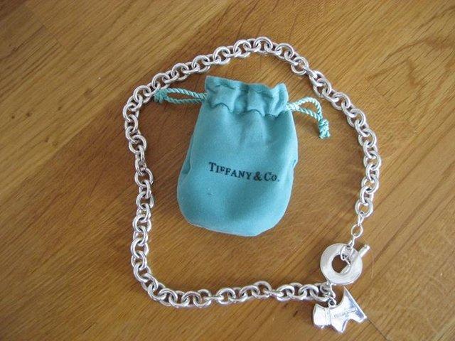 Preview of the first image of Tiffany & Co Chain Necklace with a Dog Pendant.