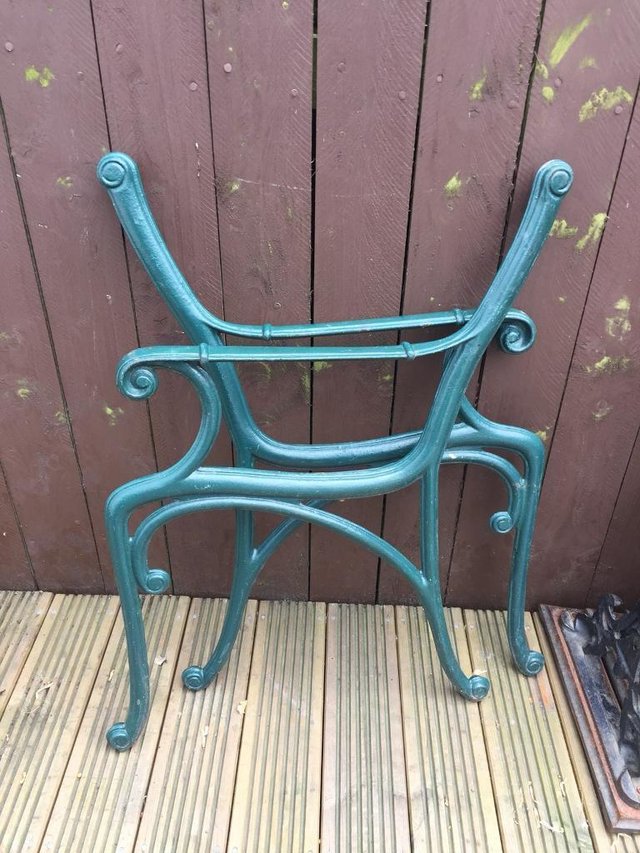 Preview of the first image of Garden Bench ends - wrought iron.