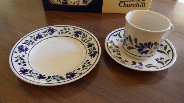 Preview of the first image of Churchill Tea Set 18 piece cups, saucers and tea plates.