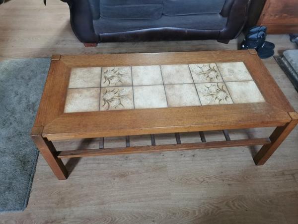 Image 1 of Wooden Tiled Coffee table