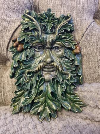 Image 1 of Hand made Greenman plaque