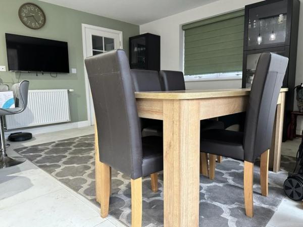 Image 2 of Argos dining table and six chairs