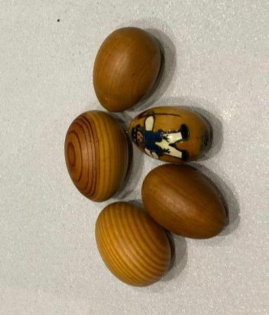 Image 1 of A lovely selection of wooden eggs