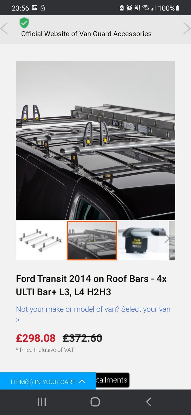 Preview of the first image of Vanguard ulti bar+ rear rollbar roof rack.