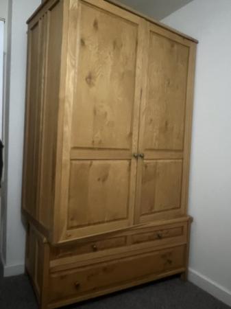 Image 2 of Solid oak Wardrobe and chest of drawer