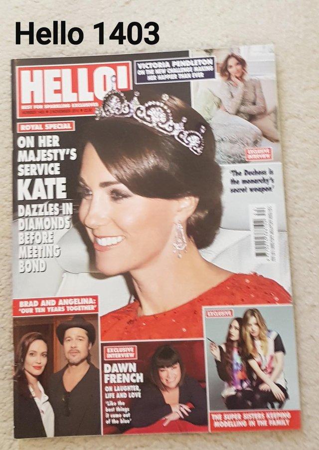 Preview of the first image of Hello Magazine 1403 - Kate Dazzles in Diamonds - Meets 007.