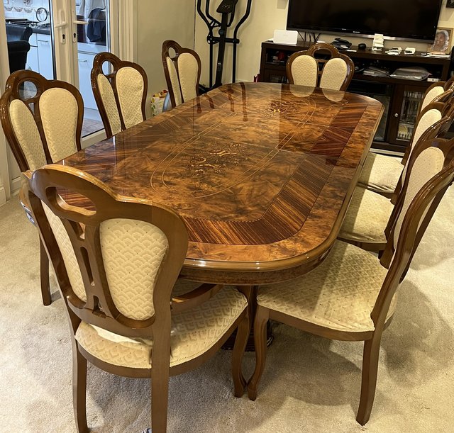 Preview of the first image of Brown Vintage Dining table.