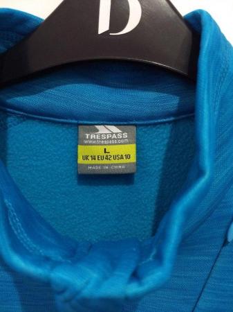 Image 7 of New Trespass Blue Fleece Activewear Jumper Large UK 14