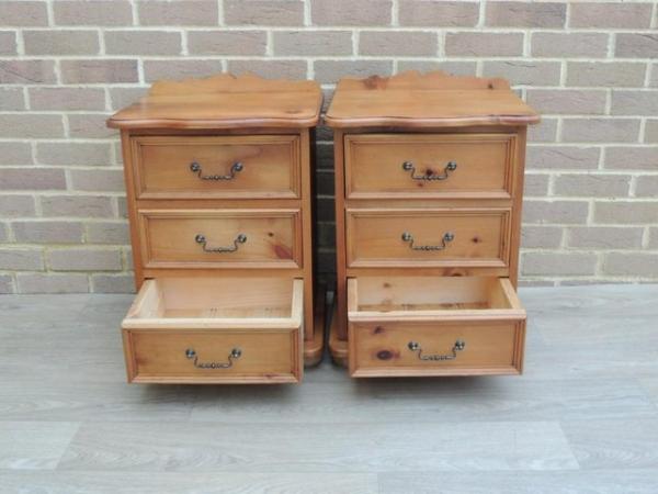 Image 5 of Pair of Welsh Pine Bedside Tables - very strong (UK Delivery