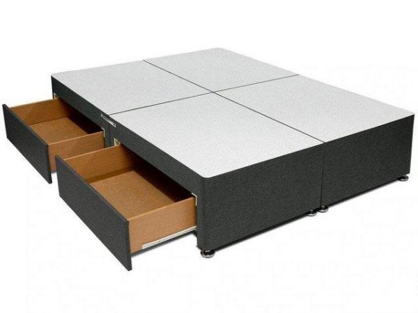 Image 1 of Double divan base with 2 drawers in 4 blocks