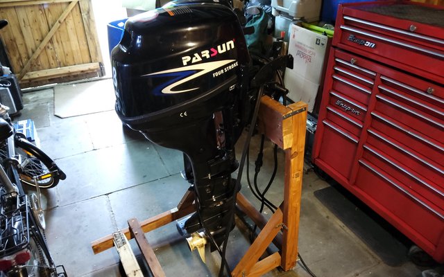 Preview of the first image of Parsun 9.8 hp outboard boat engine.