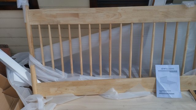 Image 4 of J D WILLIAMS SPINDLED KING SIZED BED FRAME AND HEADBOARD