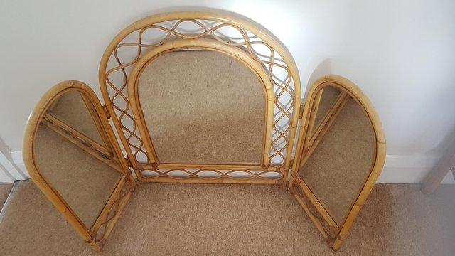 Image 2 of Bamboo and rattan dressing table set