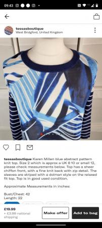 Image 1 of Women's blue top Karen millen
