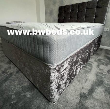 Image 2 of Super king - Lyon deluxe divan bed with Aries headboard
