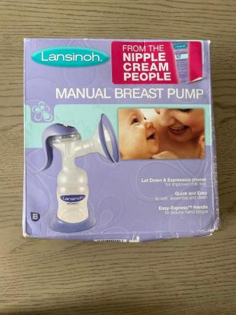 Image 3 of Lansinoh manual breast pump boxed