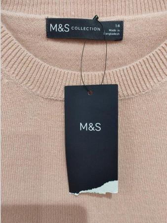 Image 7 of New Women's Marks and Spencer Pink Soft Acrylic Jumper UK 14