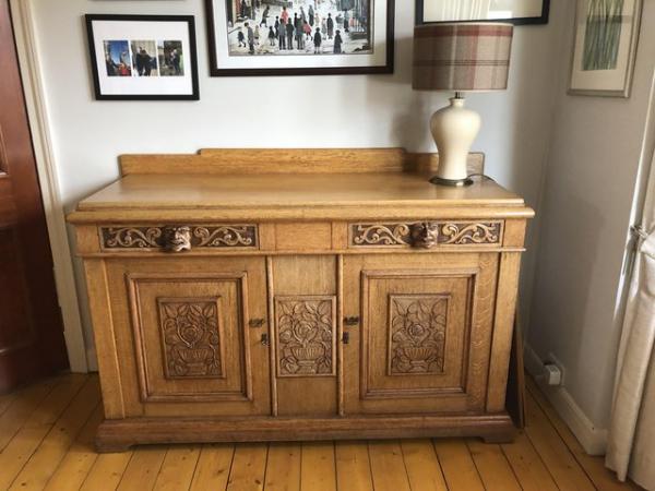 Image 2 of Unique Carved Period Sideboard; one off and real feature pue