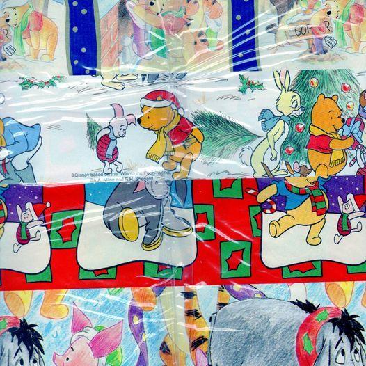 Preview of the first image of Xmas Winnie-the poo wrapping paper.