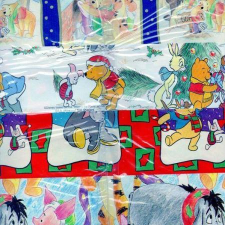 Image 1 of Xmas Winnie-the poo wrapping paper