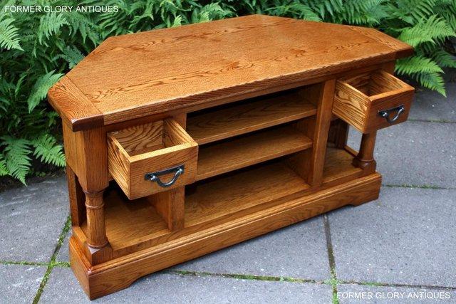Image 69 of AN OLD CHARM FLAXEN OAK CORNER TV CABINET STAND MEDIA UNIT