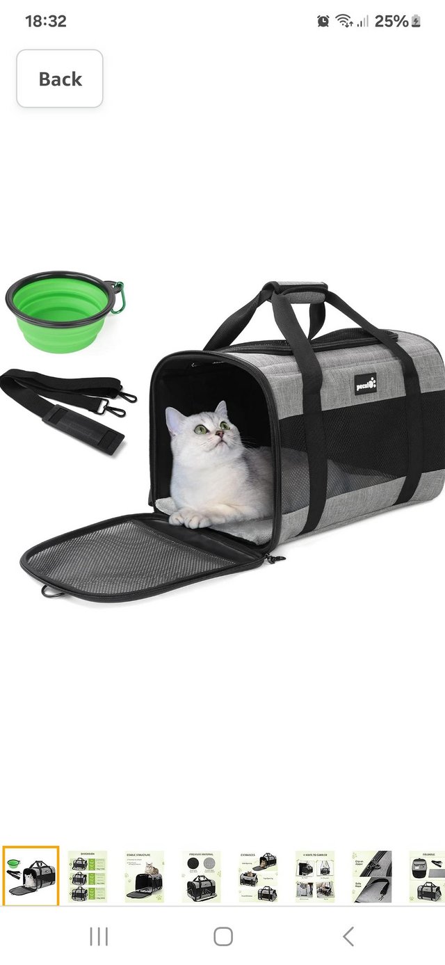 Preview of the first image of Brand new fabric Cat/pet carrier.