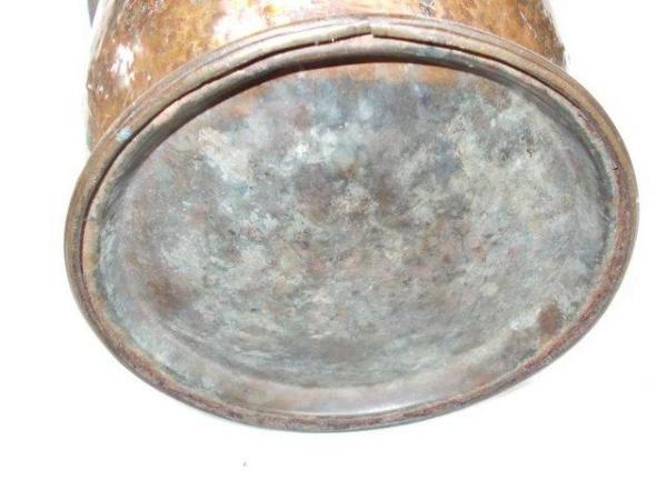 Image 9 of Old copper Sailsbury coal bucket scuttle, nice patina (B)