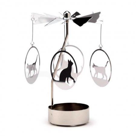 Image 1 of Spinning Tea Light Carousel Candle Holder -Cat. Free uk Post