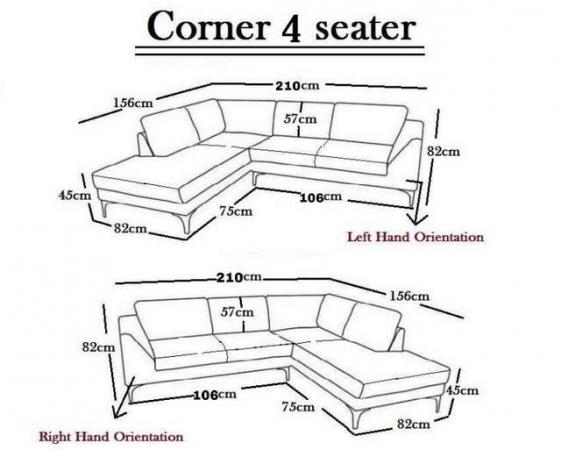 Image 3 of Brand New Plush Velvet Corner Sofa 3/4 Seater