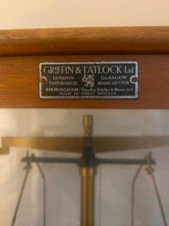 Image 2 of Griffin & Tatlock Scientific Balance Scales and Oak Case