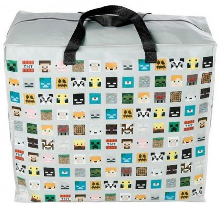 Image 2 of Practical Laundry & Storage Bag - Minecraft Faces.