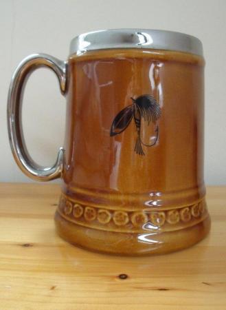 Image 2 of Lord Nelson Pottery ceramic brown/gilded fisherman mug.