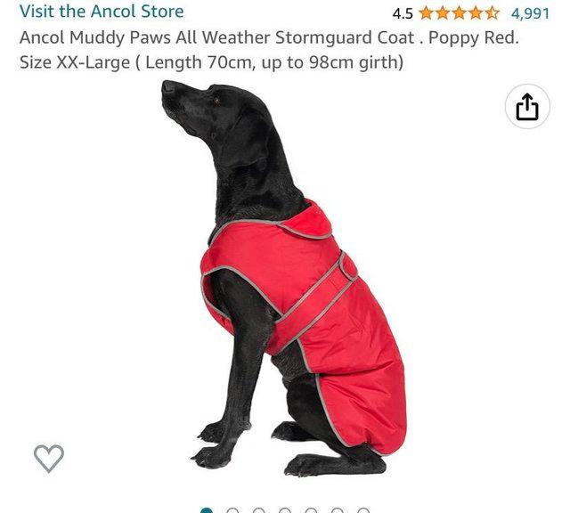 Preview of the first image of Ancol Muddy Paws All Weather Stormguard Coat, XX-Large.