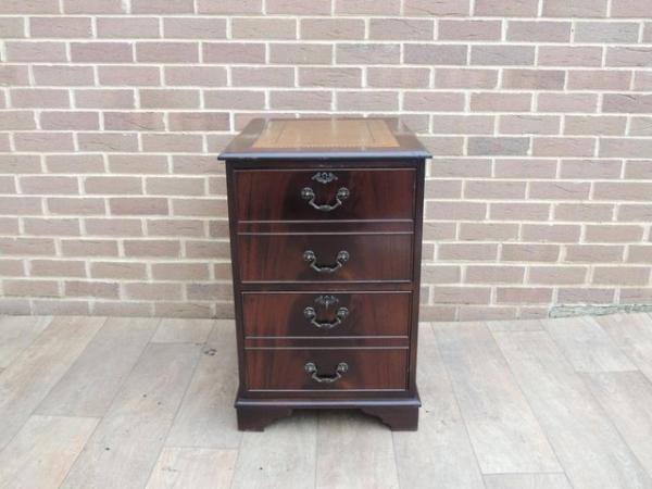 Image 1 of Antique Style Filing Cabinet with Key (Delivery)