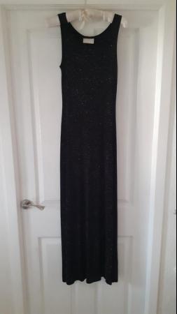 Image 1 of Full length black dress in size 8