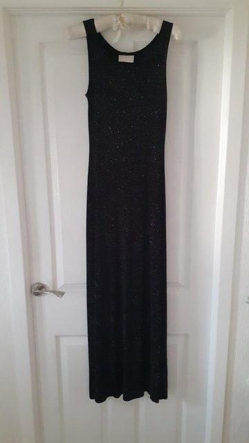 Preview of the first image of Full length black dress in size 8.