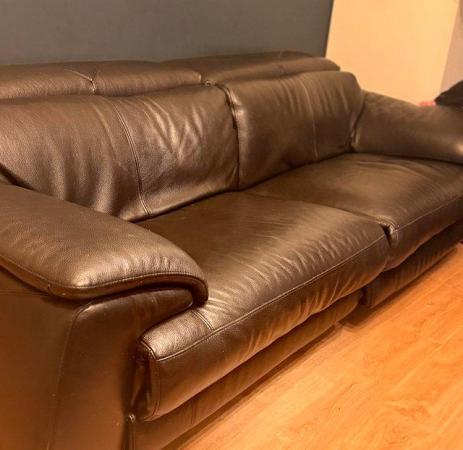 Image 1 of DFS Caldo leather power recliner sofa