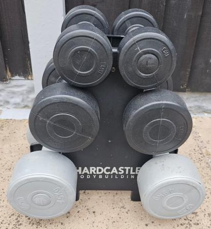 Image 1 of Dumbells Stack & Assorted Weights