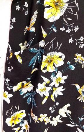 Image 10 of Wallis Black Sleeveless Summer Dress Floral Print Size 14