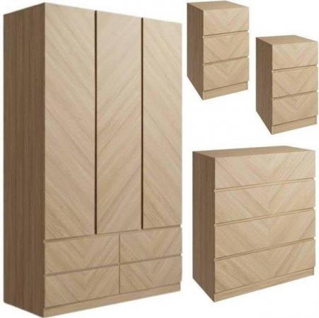 Image 1 of CATANIA 3 DOOR 4 DRAWER WARDROBE, 4 DRAWER CHEST AND 2 BEDSI